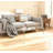 Coffee Table,Long Rectangle Waterfall Coffee Table