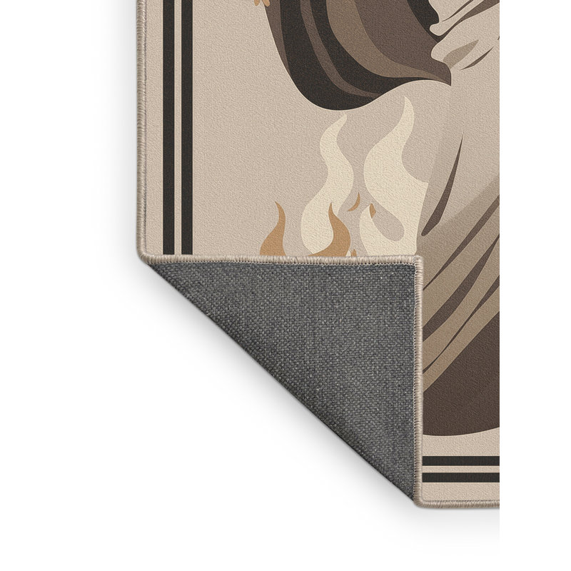 Tapis beige moelleux moelleux de style campagnard Iseminger Hestia, 8 x 12