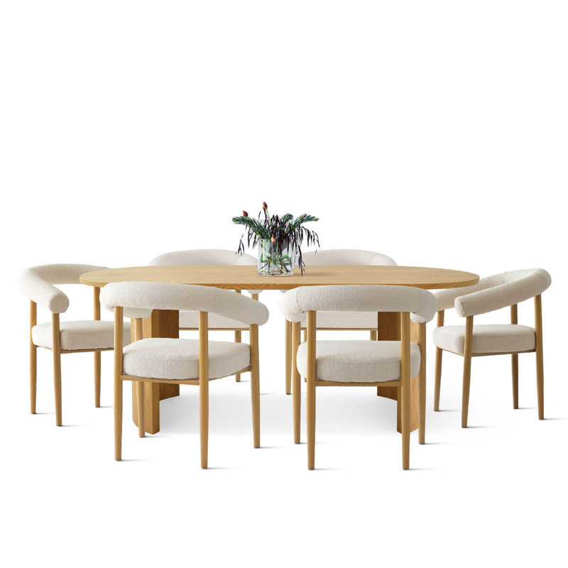 Solaze 6-Person Oval Dining Table Sets