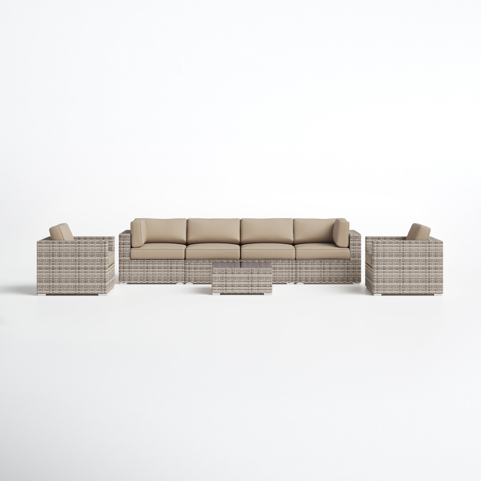 Franke 6-Person Sunbrella® Patio Seating Group, Sunbrella Beige