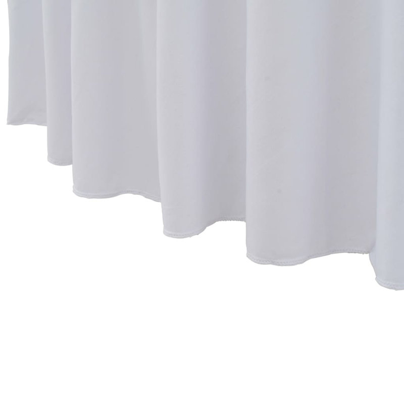 Stretch Tablecloth with Skirt, White