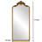 Vintage Full Length Mirror Luxury Carved PU Framed Arched Standing Floor Mirror Full Body Mirror-350779082