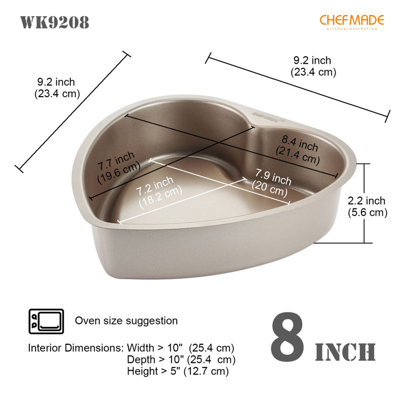 Chefmade 8 Inch Heart-shaped Cake Pan