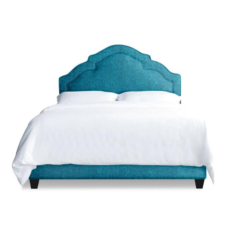 Sheila Upholstered Bed, Peacock Blue, King