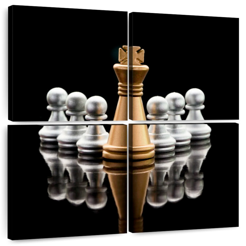 Senne Golden Chess King, 50" H x 50" W