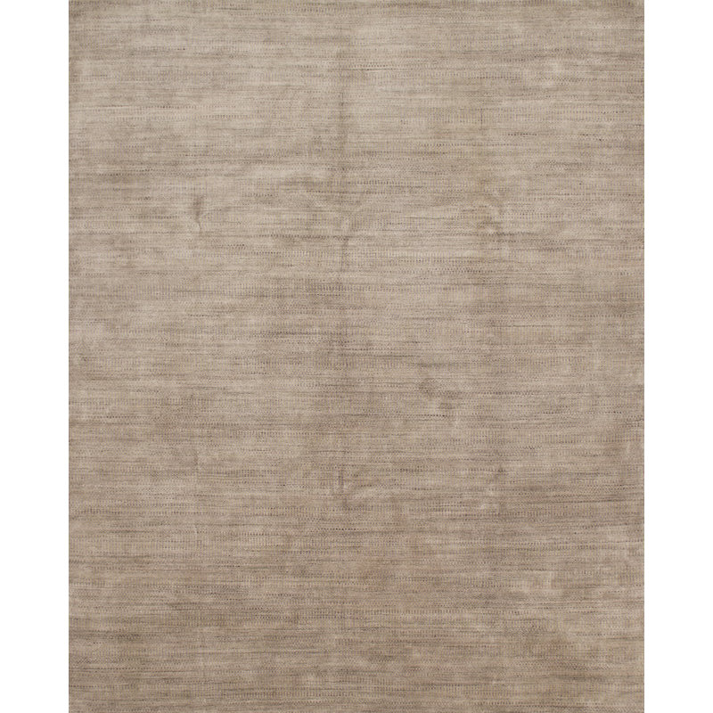 Tapis décoratif brun noué à la main ELLIOT, Rectangle 5 pi 6 po x 8 pi 6 po