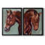 Peinture par numéro cheval I, toile encadrée de qualité supérieure - prête à être accrochée-519341923-519341917