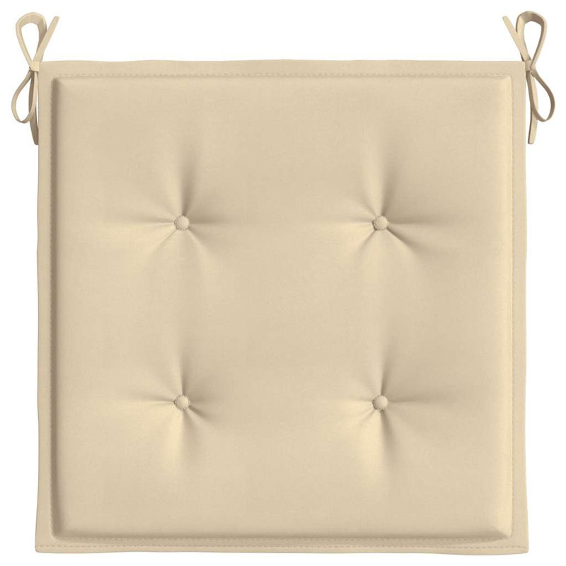 Outdoor Seat Cushion, 19.7" x 19.7" x 1.2", Beige