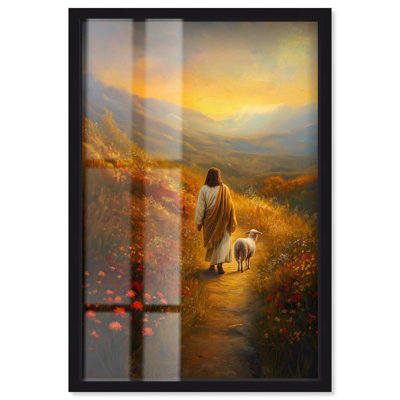 Companions in Faith Shadowbox Print Jesus Wall Art by Art Remedy, Black Frame, 31 x 46