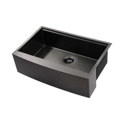 Stainless Steel Apron Kitchen Sink 33X22x10" With Workstation - Matte Black, To Radiation, Color 33"X22"X10" - Finish, From Sun Damage