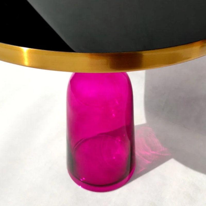 Aurimas Pedestal Coffee Table, Purple