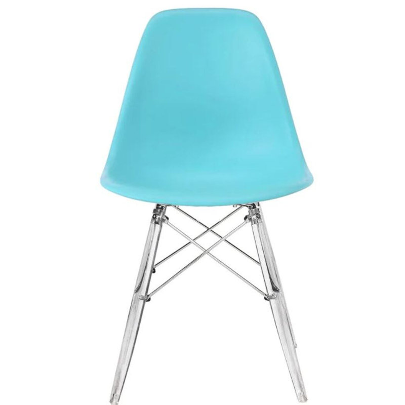 Chaise en plastique Luna, Bleu océan
