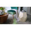 18x18x21" Hexagonal Capes Capiz Stool, Cream/Yellow