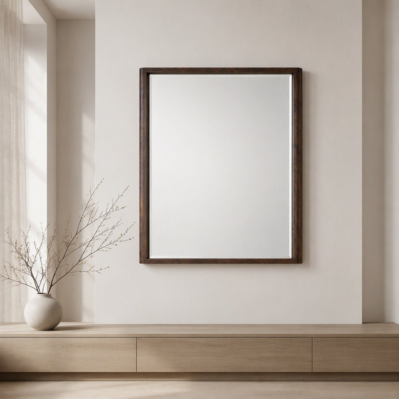 Miroir en chêne brun