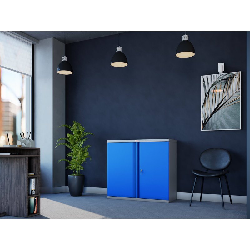 91.5cm Wide File Cabinet, Blue