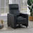 Black Upholstered Push-Back Recliner Chair
