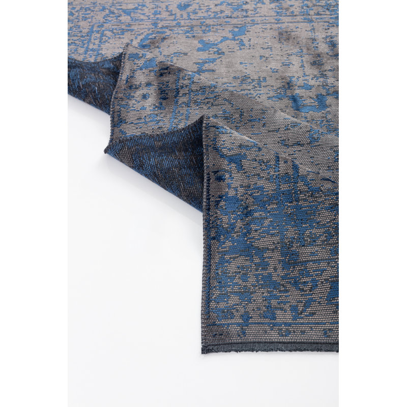 Rapture Gray/Blue Abstract Luxury Area Rug, Rectangle 7'10" x 9'10"