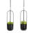 Brigett 2-Piece Oval Metal Hanging Planter Set