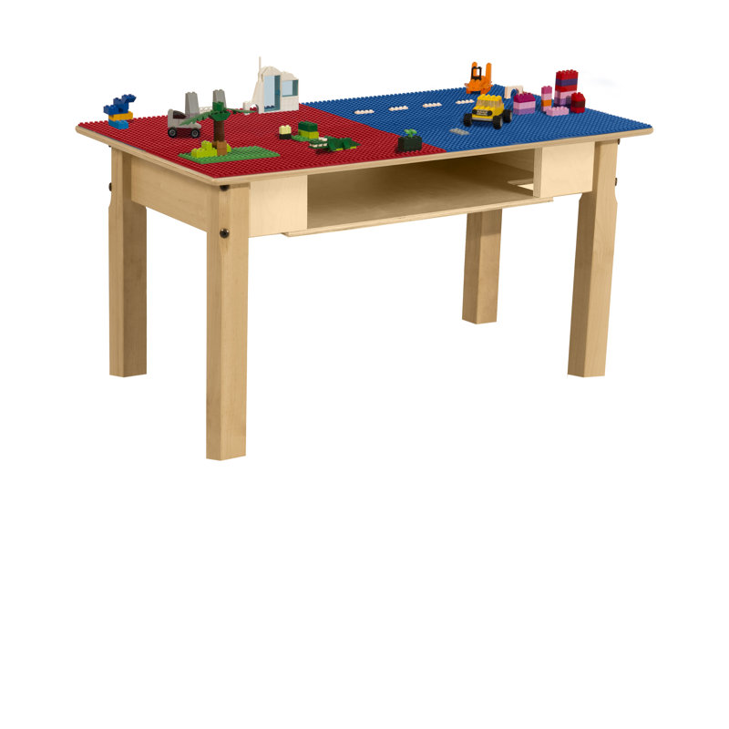 Table de jeu Time-2-Play, H 16,5 po x L 35 po x l 15,5 po, Rouge/bleu