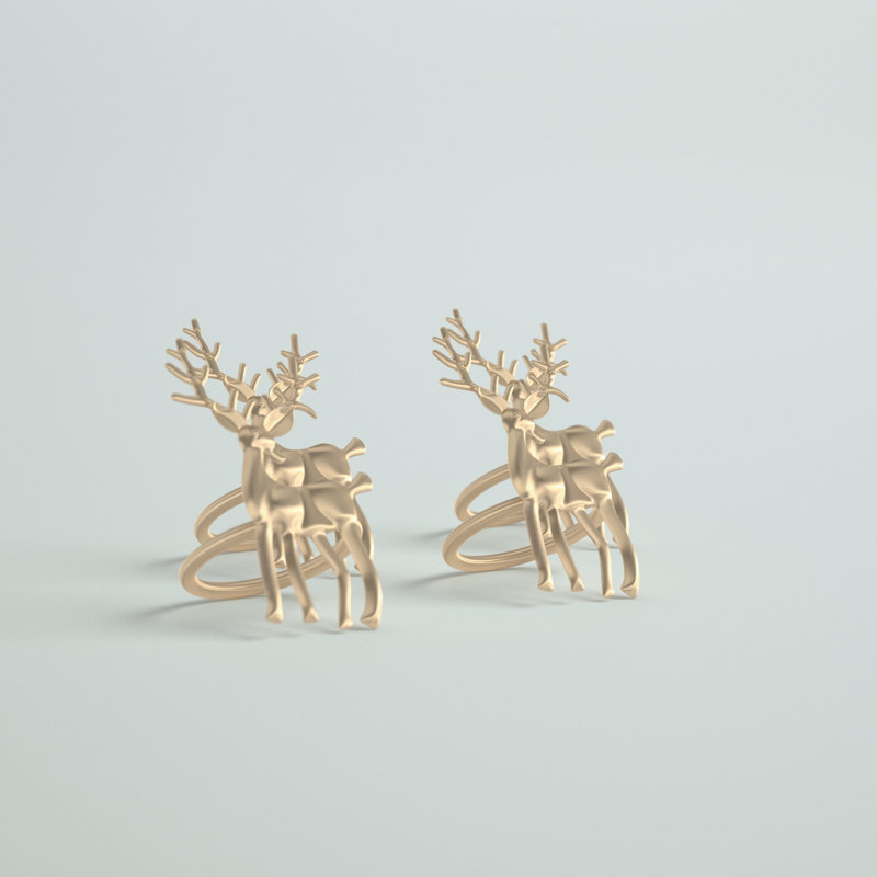 Rond de serviette cerf