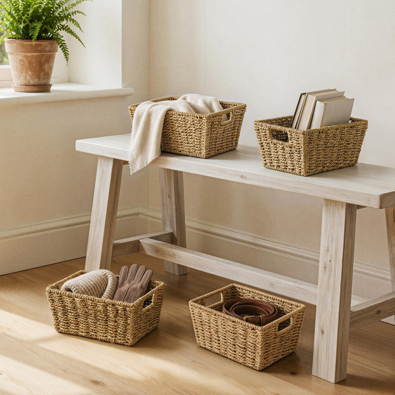 VonHaus Seagrass Decorative Basket