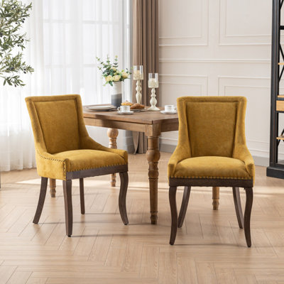 Luxueux fauteuil à dossier haut de style moderne Mid-Century parfait pour les salles à manger