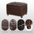 Kernie 24.21" Wide Faux Leather Tufted Rectangle Storage Ottoman