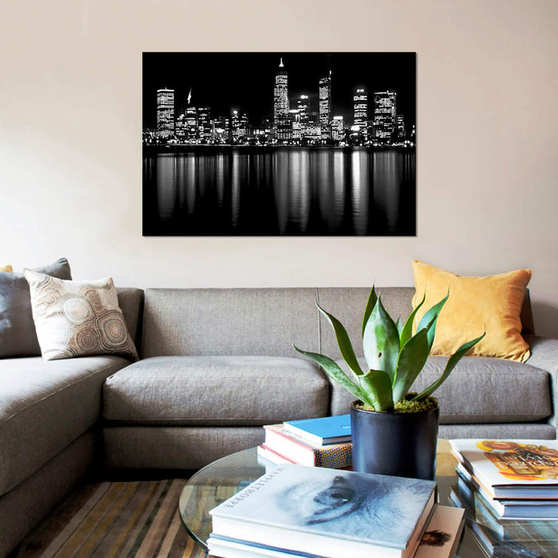 Downtown City - No Frame Print on Canvas, 66.04 cm H x 45.72 cm W x 3.175 cm D