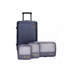 3 pièces, sac de rangement doublé, bagage trois pièces, valises à roulettes, valise de transport légère en ABS, bagage à coque rigide BLEU