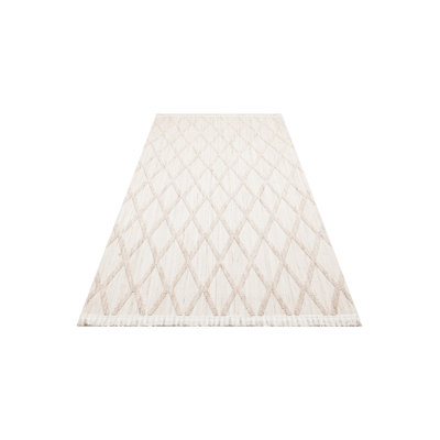 Tapis ivoire en polyester tissé à la machine Ramblewood