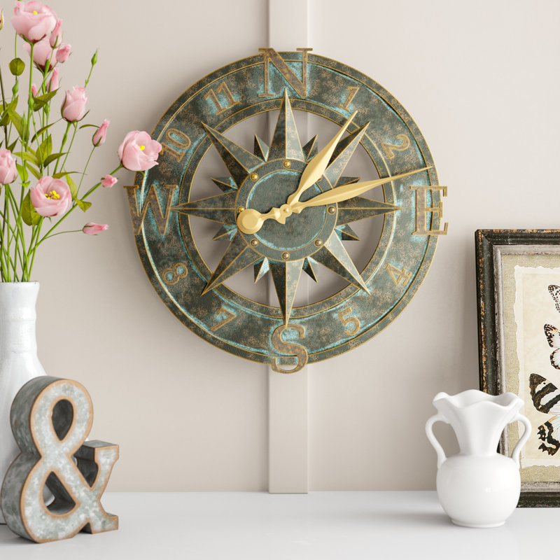 Horloge murale Mcandrew, Cuivre, vert-de-gris