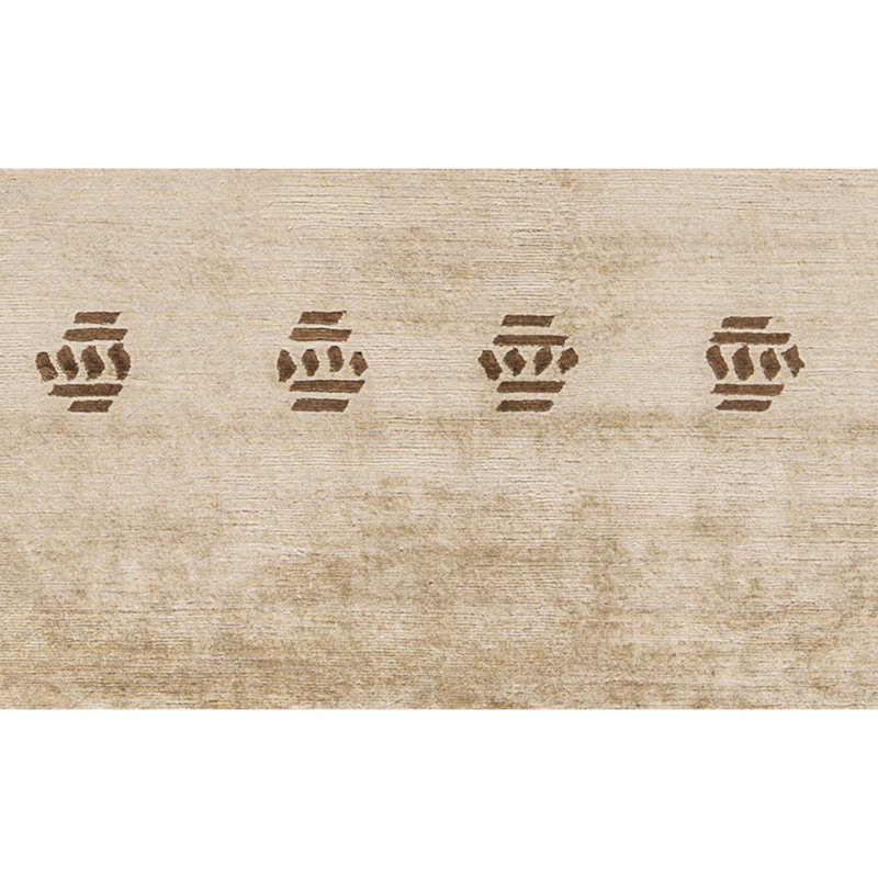 Hand-Knotted High-Quality Beige Area Rug
