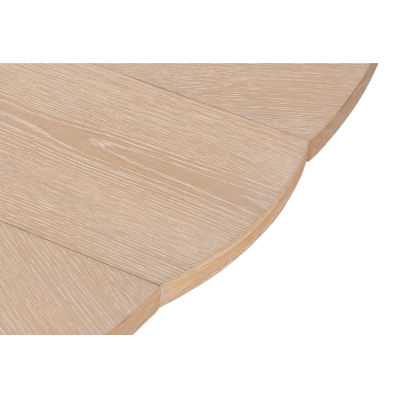 Table de salle à manger Casual Jupe, H 30 po x L 55 po x l 55 po, Chêne blanchi