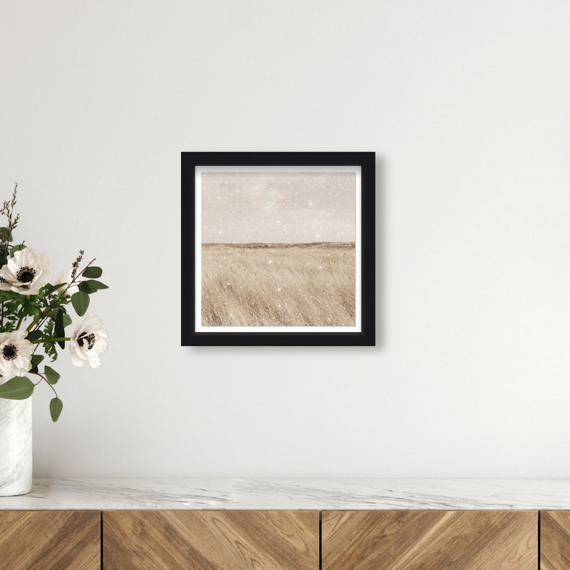 Golden Nature Print by Oliver Gal, 13.5" H x 13.5" W, Black Shadowbox
