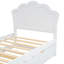 Lit plateforme simple en bois avec tête de lit et lit gigogne simple-224702738