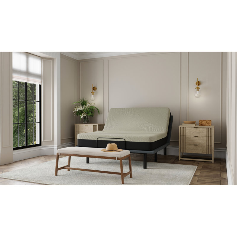 Matelas court en mousse gélifiée, grand doux de 12 po, plateau serré, 3 lb. Mousse alvéolée, support pour disque dur, housse amovible, matelas noir et gris pour grand lit, Memory In. Support et