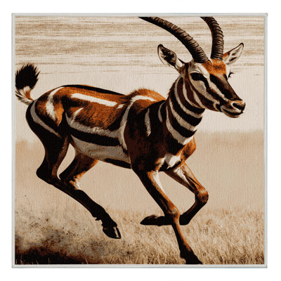 Washable Topi Wildlife Area Rug