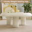 80CM Round Cream White Coffee Table