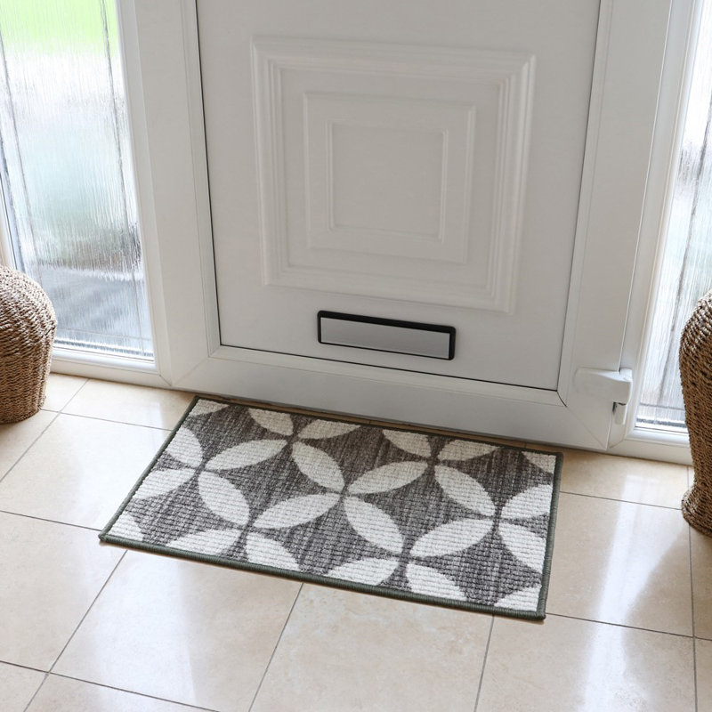 Non-Slip Geometric Indoor Doormat, Rectangle 44cm W x 75cm L