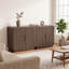 Buffet décoratif cannelé 35 po, brun noyer-126068060