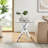Square End Table With Glass Top-1308037216