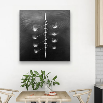 Rowing boat race - 32"x32" art on canvas