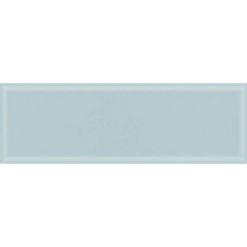 Pop Life 4"X12" Beveled Gloss Ceramic Wall Tile, Pastel Blue