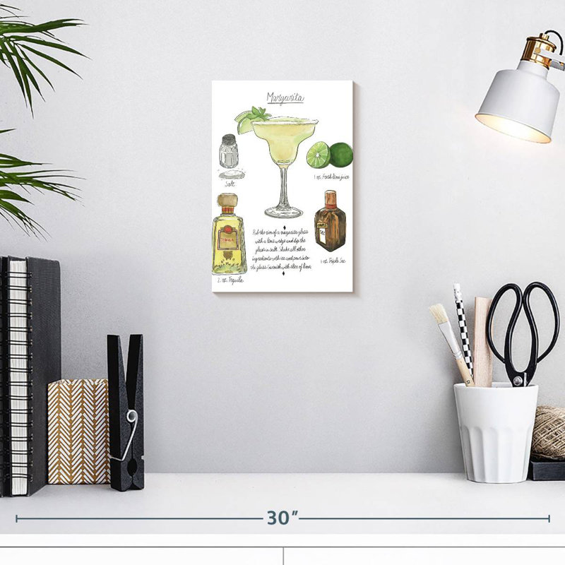 Yarlin Classic Cocktail - Margarita, H 12 po x l 8 po