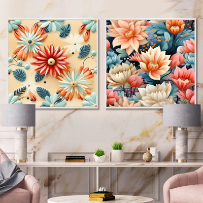 Maelia - Abstract Botanicals Canvas Prints Set Of 2