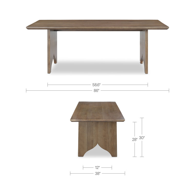 Lake Dining Table, Brown