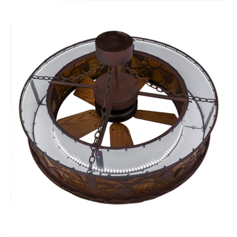Ventilateur de plafond 30 po avec lumières DEL Jahiyah