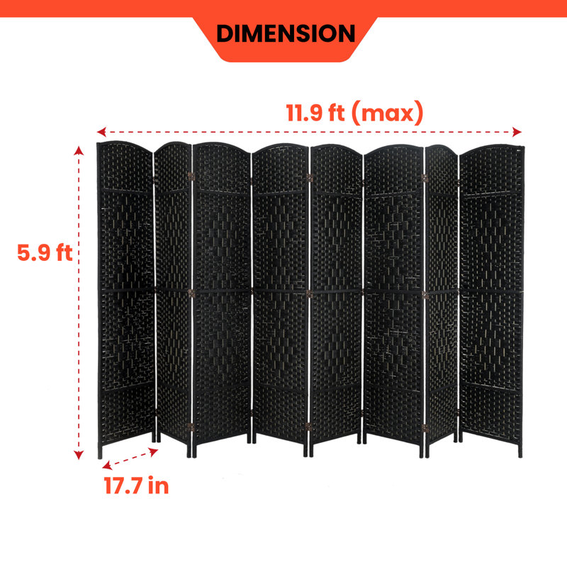 Cloison pliante Borgen l 17,7 po x H 71 po, 8