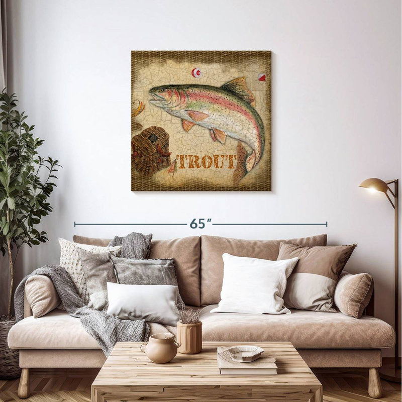 Senne Trout Catch, 36" H x 36" W