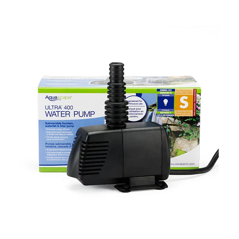 Pompe à 3 voies ou à valve simple et raccord de tuyau multi-tailles pour fontaines et cracheurs, moteur écoénergétique, 400 GPH